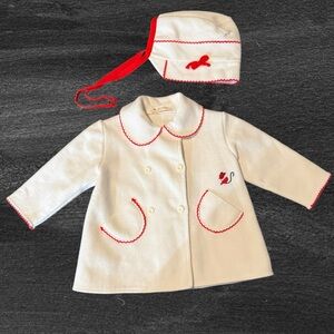 Vintage Renro (Renzo) Toddler Coat and Bonnet Size XL (24-36mo)